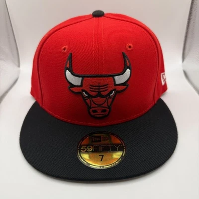 Gorra ajustada New Era 59FIFTY Chicago Bulls roja y negra talla 7 Foto 1 de 4