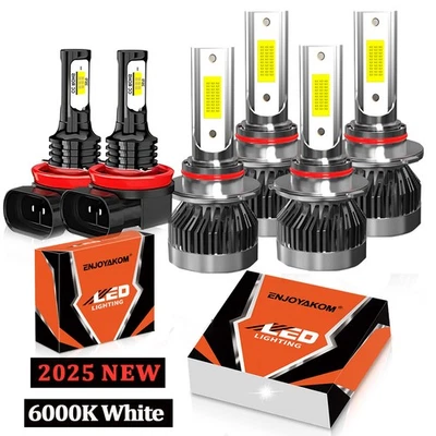 Kit de faros LED blancos + bombillas antiniebla luces altas bajas para Chrysler Voyager 2020 Foto 1 de 4