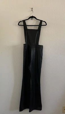 Mono acampanado Anthropologie Maeve negro imitación cuero talla 6 Foto 1 de 4