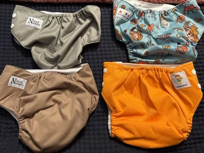 Juego de 2 pañales de tela para bebé Noras Nursery y Ka Waii AJUSTABLES REUTILIZABLES Foto 1 de 4