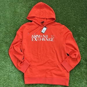 Armani Exchange Gr. 2XL Orange Logo Kapuzenpullover  - Bild 1 von 8