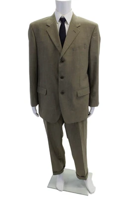 Jones New York Hombre Mangas Largas Forrado Dos Piezas Pantalones Traje Tostado Talla 50 Foto 1 de 4