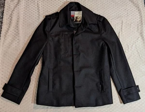 ICEBREAKER New Men's Black Coastal Outpost Merino Wool Coat 380 Pure Plus Large - Picture 1 of 13