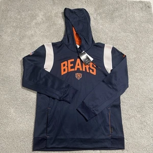 Nike Chicago Bears Hoodie Mens L Navy Blue Pullover Sweatshirt Therma Fit NFL - Picture 1 of 8