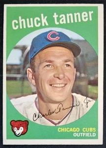 1959 Topps #234 Chuck Tanner Chicago Cubs - White Back - Picture 1 of 2