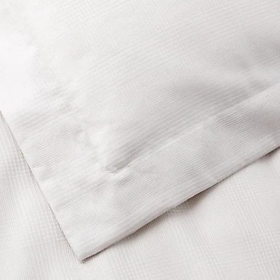 Ralph Lauren Lovan Jacquard Full/Queen Duvet Cover Platinum Gray Organic NEW - Image 1 of 4