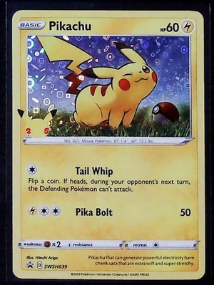 Pokemon SWSH: Sword & Shield Promo Cards Pikachu #SWSH039 - Image 1 of 2