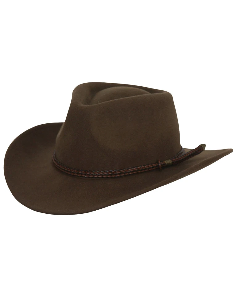 Sombrero de fieltro aplastable Outback Trading Co para hombre Broken Hill - 1392 MARRÓN Foto 1 de 1