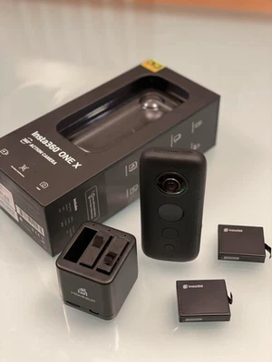 Insta360 ONE X2 360° Action Camera 5.7K Stabilized + 2 Batteries Used Japan - Image 1 of 2