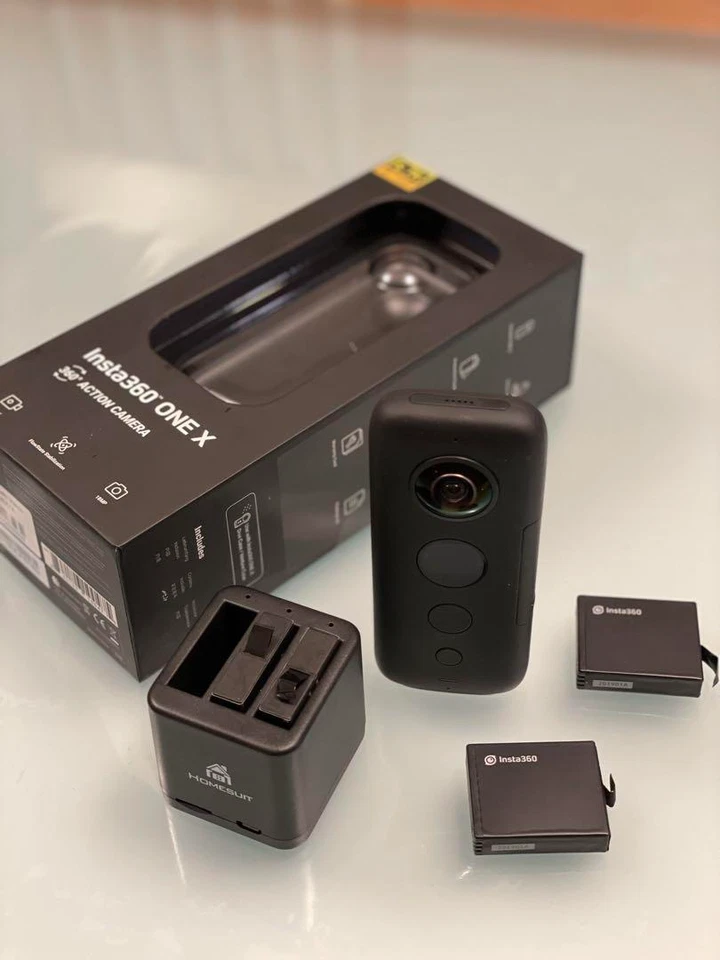 Insta360 ONE X2 360° Action Camera 5.7K Stabilized + 2 Batteries Used Japan - Image 1 of 2