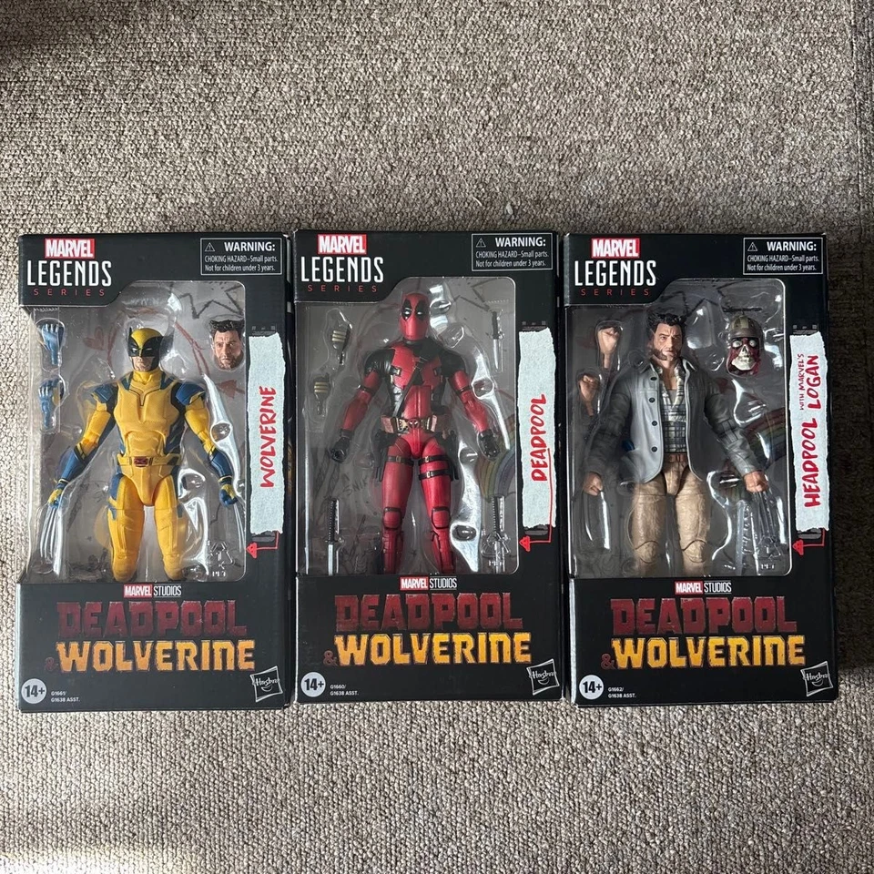 (Set of 3) Hasbro Marvel Legends Deadpool & Wolverine Action Figures Unopened - Image 1 of 1