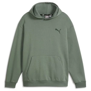 PUMA Elevated Logo Pullover Hoodie Mens Green Casual Outerwear 67407944 - Picture 1 of 2