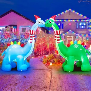 12FT Christmas Inflatable Dinosaur Arch with Bright LED Lights, IP68 Waterpro... - Bild 1 von 6