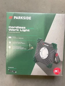 Parkside 20w Cob Led Cordless Work Light 3.7v 6000mAh 6000k Daylingt White - Picture 1 of 14