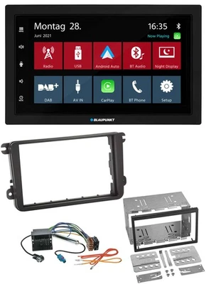Blaupunkt MP3 Bluetooth DAB 2DIN USB Autoradio für Skoda Fabia Octavia II Rapid - Bild 1 von 4