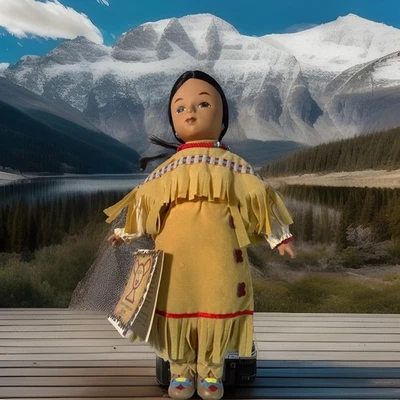 Muñeca Sandy Vintage Serie Nativa Americana 12" Alto Foto 1 de 4