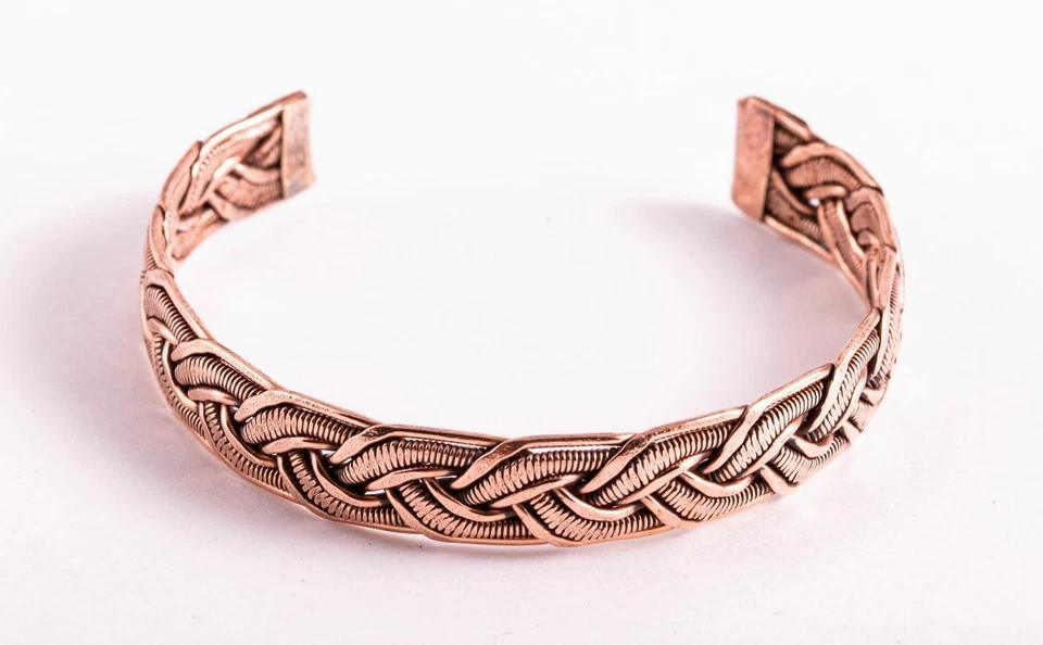 Kupfer-armreif Geflochten 12 Mm breit