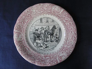 ANCIENNE ASSIETTE EN FAIENCE DE LUNEVILLE - MILITAIRE  "Les Volontaires" n° 6 - Imagen 1 de 4