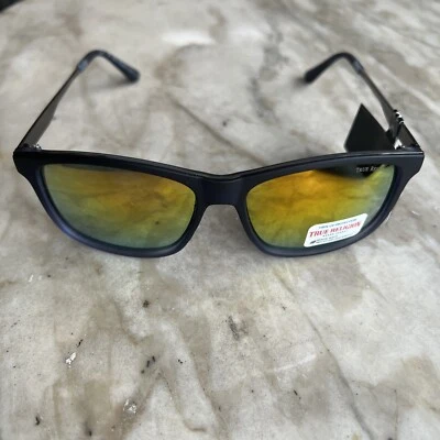 Очки солнцезащитные зеркальные True Religion TRM1756 синяя матовая оправа новые с ценниками - Изображение 1 из 4