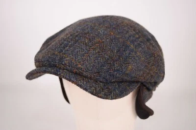 Wigens NWT 100% Wool Newsboy in Blue with Multi-Colored Plaid Size 57, 7 & 1/8th - Image 1 of 4