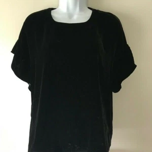 Current / Elliott Black Top Size 1 Short Sleeve Pullover Top EUC - Picture 1 of 9