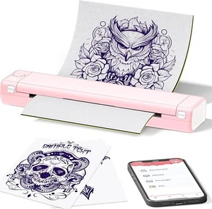 M08F Wireless Portable Tattoo Printer for Tattoo Stencils Inkless Thermal Printe - Picture 1 of 15