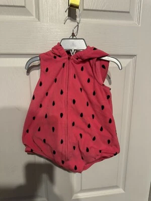 Disfraz Carter's Fresa Cremallera Sudadera con Capucha Bebé Talla 6-9 Meses Foto 1 de 4