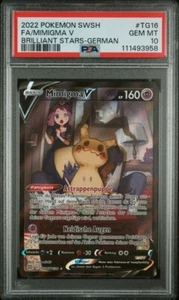 PSA 10 POP 11 Mimigma V TG16 Deutsch Gem Mint Brilliant Stars 2022 Pokemon Karte - Bild 1 von 2