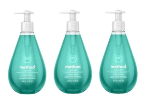 3 x Method Gel Hand Wash WATERFALL 12 oz Pump Bottle Natural Limited Edition - Picture 1 of 10