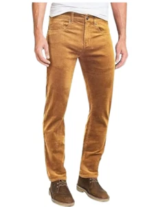 ETHANOL Men's Slim Fit Stretch Corduroy Pants Casual Style Wheat 34 - Picture 1 of 5