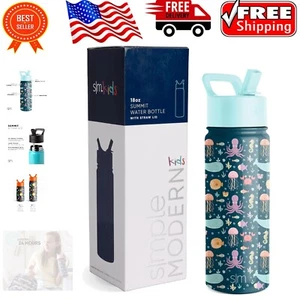 BPA-Free Kids 18oz Water Bottle with Straw | Travel-Friendly Insulated Tumbler - Picture 1 of 9