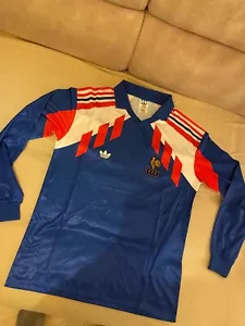 Retro Trikot Frankreich FFF Nationalmannschaft Adidas Vintage Jersey Long Sleeve - Bild 1 von 6