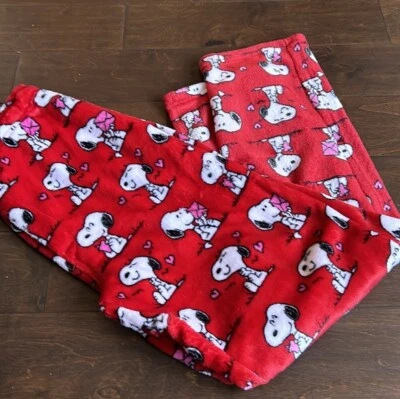 Pantalones de Pijama Snoopy Para Hombre Día de San Valentín Nuevos Corazones Amor Rojo Talla L Foto 1 de 2