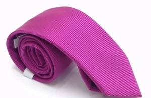 $115 Perry Ellis Mens Solid Pink Neck Tie Dress Skinny Classic Necktie 58x3.25 - Picture 1 of 6