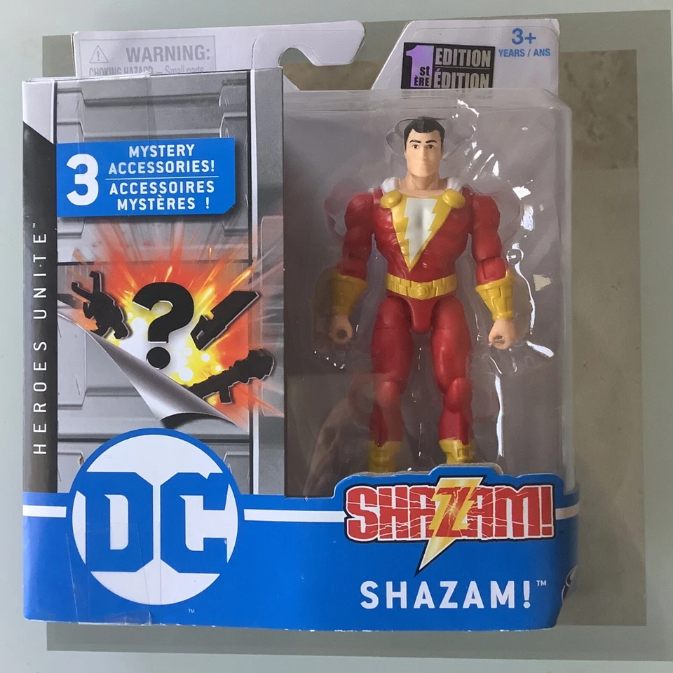 DC Spinmaster Heroes Unite 4 Inch Shazam 1st Edition in Hand