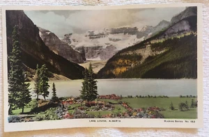 Foto real RPPC Canadá Alberta Lake Louise postal antigua vintage tarjeta ver correo - Imagen 1 de 3
