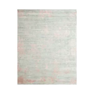 6x9 Gray Hand Knotted Transitional Wool/Bamboo Silk Area Rug - Picture 1 of 8