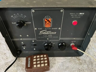 🇺🇸Vintage Conn Strobotuner Tuner W/Electro-Voice 915 Crystal Mic C.G. Conn🇺🇸 - Image 1 of 4