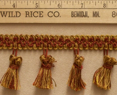 Tassel Trim Brown Gold & Rusty Red 92" Long Sewing Crafts Unused/NEW! - Image 1 of 2