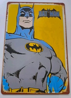 Batman Superhero Comic Tin Sign 29.5cm L 19.5cm W - image 1 of 2