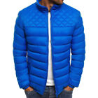 Men Parkas Overcoat Zip Up Jacket Coat Top Outwear Solid Coat Winter Warm Puffer