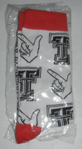 Texas Tech University TTU Red Raiders Guns Up Logo Pair of Socks College of Arts Cover
