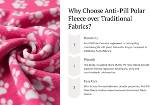 FabricLA Fleece Stoff Meterware | Weiches Anti Pille Polarfleece für Decke - Bild 1 von 38