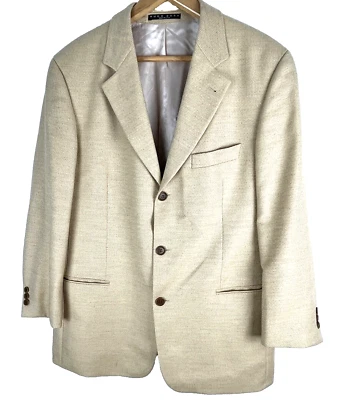 Blazer Abrigo Deportivo Vintage Hugo Boss Hombres 42R Chaqueta Lana Cachemira Amarillo Tostado EE. UU. Foto 1 de 4