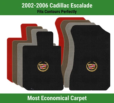 Alfombrillas delanteras Lloyd Velourtex para Cadillac Escalade 02-06 con escudo Cadillac dorado Foto 1 de 4