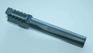 MATCH FLUTED SERRATED DLC Black BARREL FOR GLOCK 17 G17 9mm Gen 1-4 NEW - Picture 1 of 5