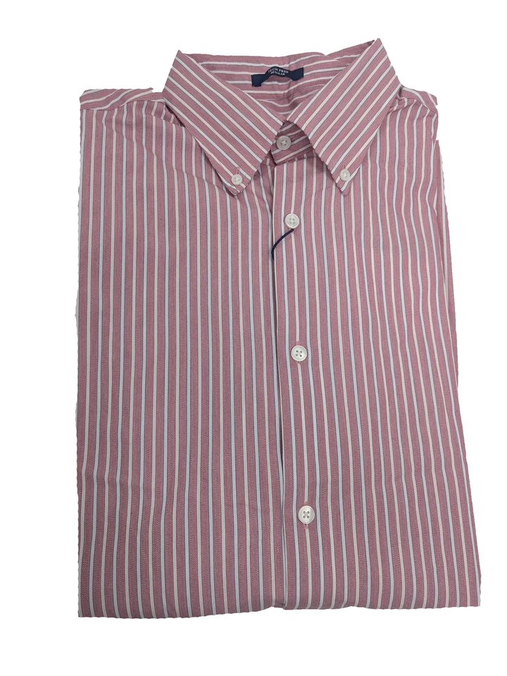 Camisa GANT Rojo Frambuesa Tech Prep Tela Ancha Rayas Abotonada 3004120 Talla M Foto 1 de 1