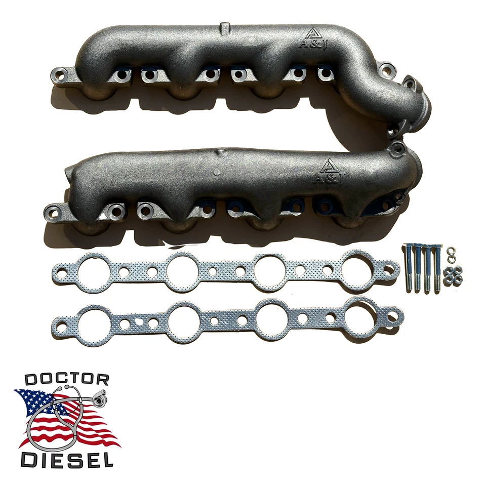 Right & Left Side Exhaust Manifold Set For 7.3L 99-03 Ford Powerstroke Diesel - Image 1 of 4