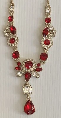 Givenchy Red Crystal Necklace - Image 1 of 4