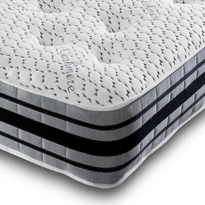 10 Inch 3D Border 100% Cashmere 2000 Memory Foam Spring Air Flow Tufted Mattress - Picture 1 of 5